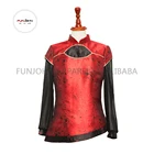 chiffon sleeve plus size women clothing hotel staff waiter uniform spa blouse for hotel resort casino
