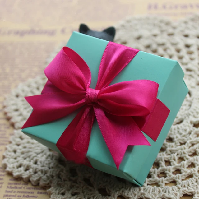 cute wedding gift card box for candy packaging with bowknot