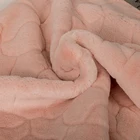 Polyester Knitted plush fake embossed faux rabbit fur fabric