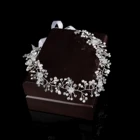 wholesale Handmade Crystal Bride silver Korean style hair accessories hairband for women