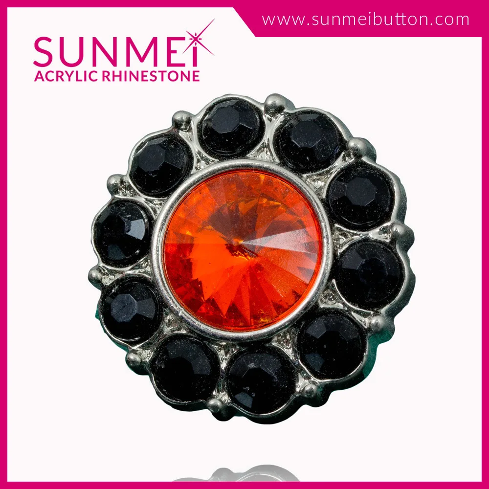 Decorative Professional Crystal Rhinestone Buttons Flat Back