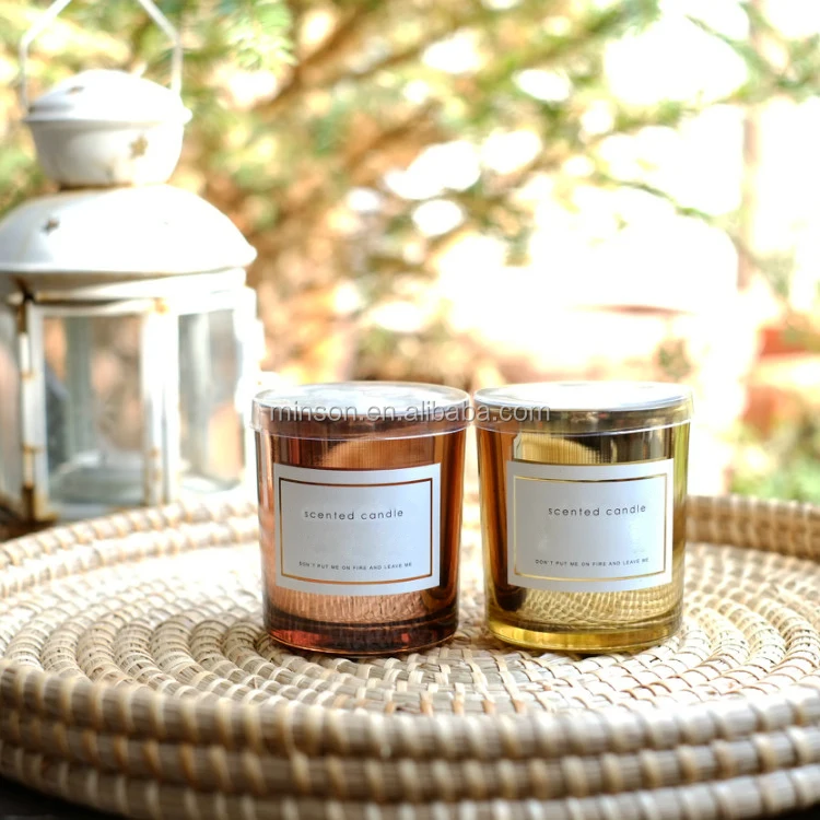scented soy wax candle with customized gift gox materials glass