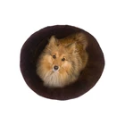 Round Long Velvet Small China Dog Pet Bed Cheap Funny Cozy Dog Beds