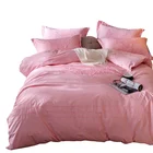 Pure cotton and color simple lace comforter bedding set of four