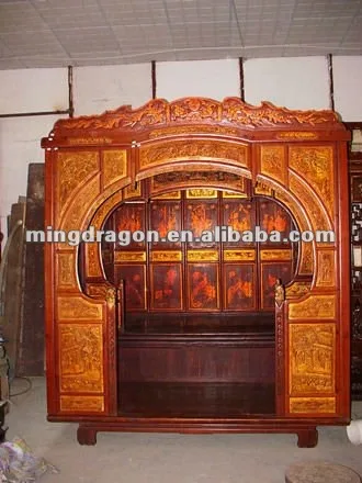 Chinesische Antike Hochzeit Bett - Buy Hölzernes Bett Der Antiken Art