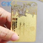 Size Cutting Through Black Metal Business Card with CR80 Credit Card Size Metal Card