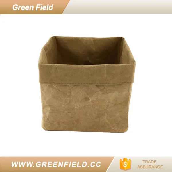 washable paper and tyvek foldable storage sack basket 2017 new