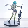 Hot selling 2th generation Sword Art Online Gun Gale Online Asada Sinon Shino PVC Action Figure Collectible Toy 18 CM DDJ029