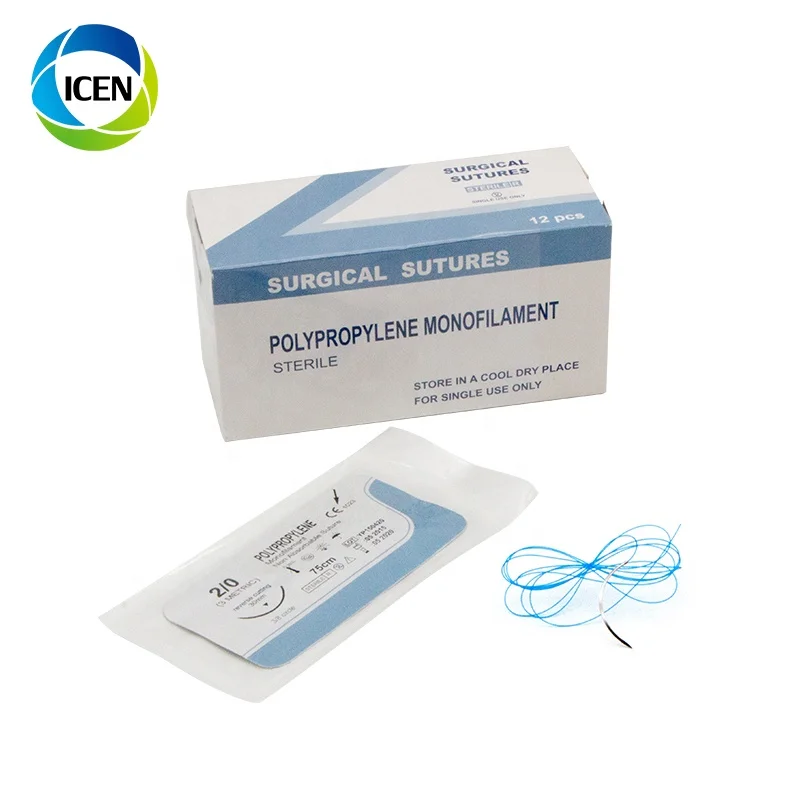CE FDA ISO aprobado Vicryl no absorbible estéril R seda trenzados de suturas quirúrgicas con aguja