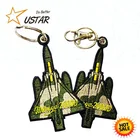 Promotion Wholesales Custom Woven Colorful Embroidery Logo Air crafts Flight Crew Pilot Keychains , Key rings , Key Tags