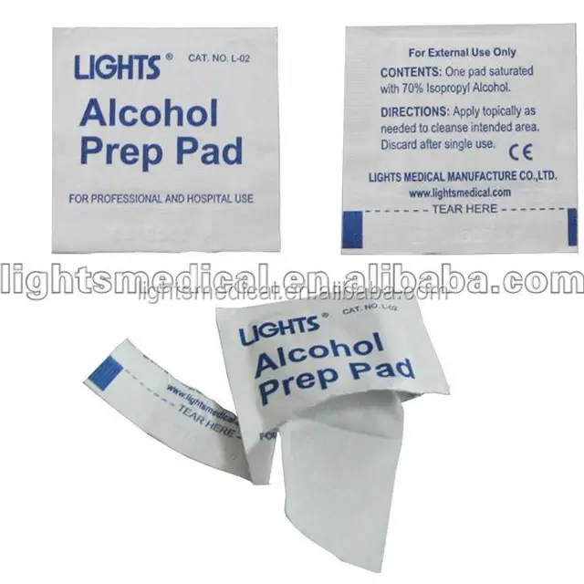 Sterile alcohol prep pad for disinfection use