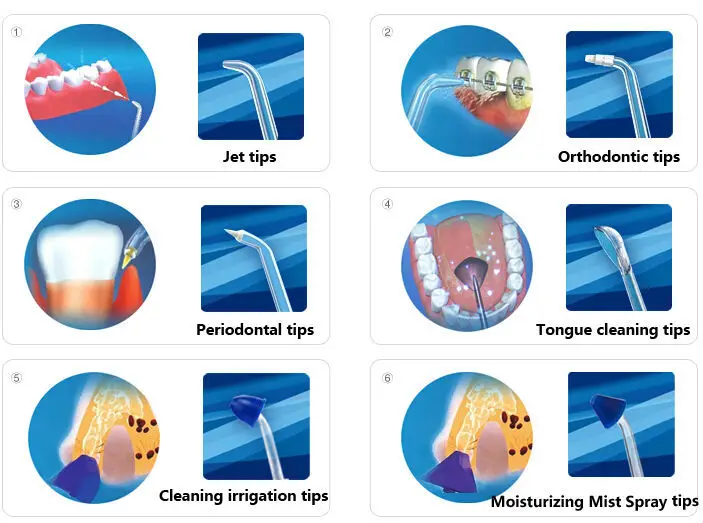 Portable 2 in 1 Water Flosser with 300ML Capacity and 30 Days Battery Life for Teeth Cleaning