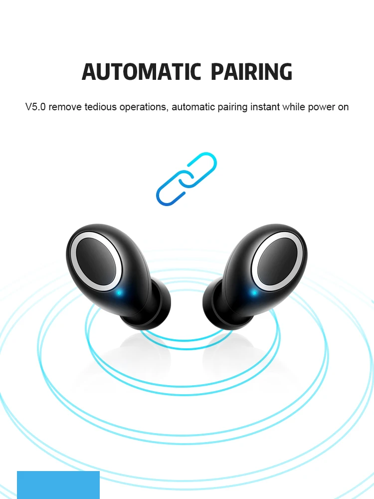 new arrival 3D Stereo Sound tws noise cancelling wireless bluetooths Touch Earbud headphones for iphone - ANKUX.COM