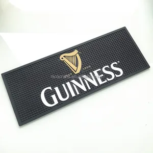 custom 3d embossed soft pvc bar mats beer mats rubber bar spill