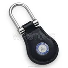 Inserted enamel metal Logo Keyring, metal coin keychain