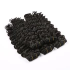 Raw Indian Deep Curly Hair Human Hair Weave Bundles Closure 100% Hair Extension Human Bundles