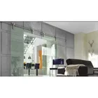 Stainless steel double wheels glass sliding door hardware