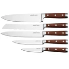 5pcs Swiss line Rose Wood Stainless Steel Kitchen Knife Set