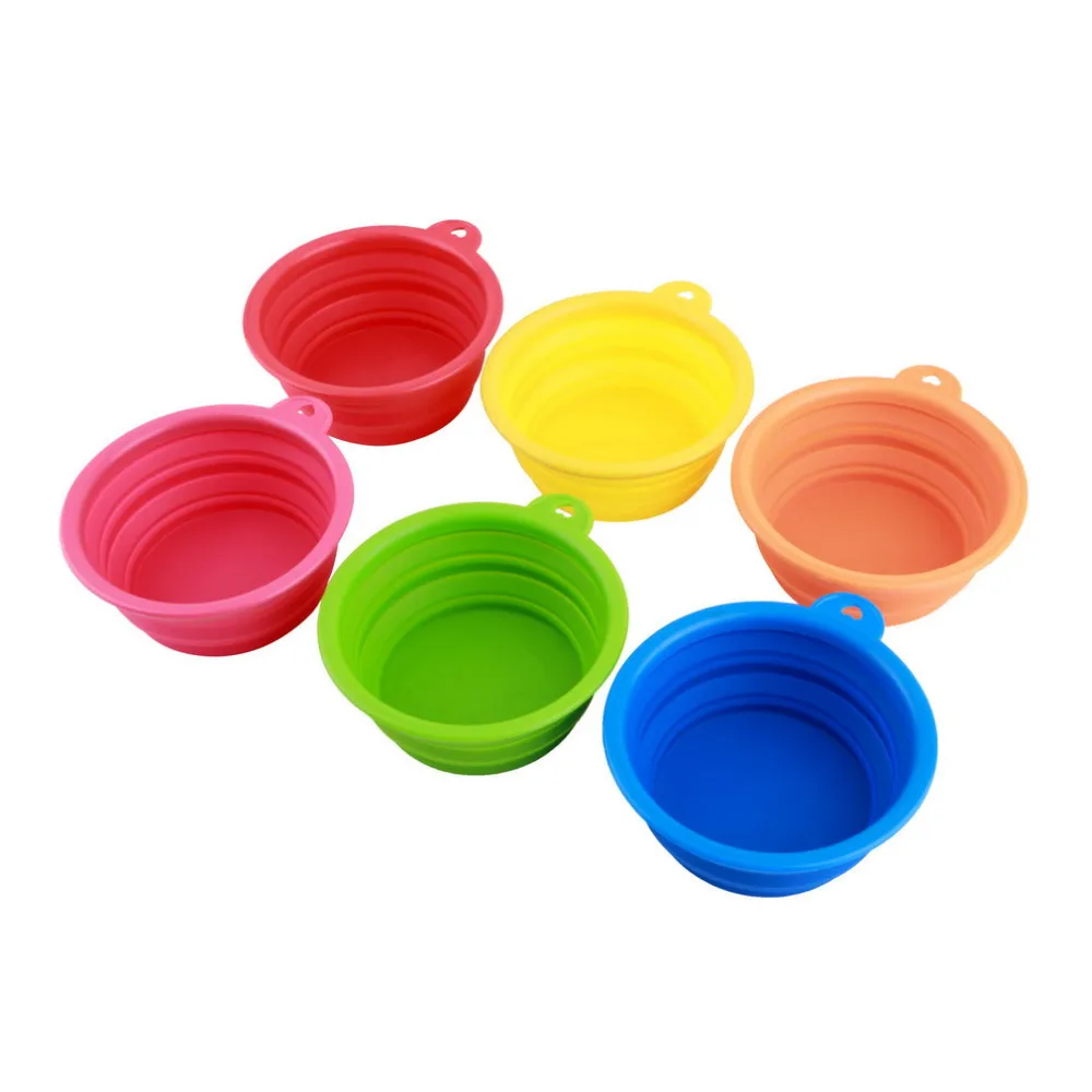 Fashion Silicone Collapsible pet supplies Pet Dog kitten Feeding Water Feeder Travel Bowl Dish Feeder dogs dog shop