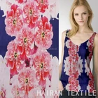 Beautiful floral printing silk fabric for women garment