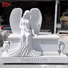 Tombstone Marble And G603 Granite Headstone With Angel Statue Carved Tombstone