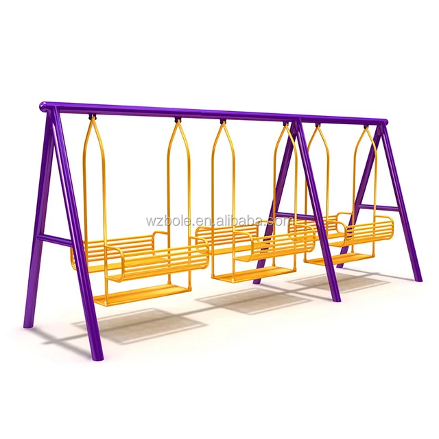 High Quality Galvanized Steel Tubes Swing Set Safety Swing Chair Both For Children And Adults Outdoor Amusement