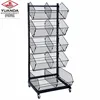 Multi-layer Adjustable Widely Used Metal Supermarket Wire Hanging Basket Display Rack