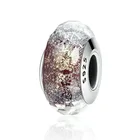 High Quality 925 Sterling Silver European Pattern Murano Glass Charm Beads Sterling Bead Bracelet