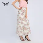 Custom print beach fashion lady latest long maxi skirt design