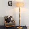 Wholesale price Sample design Floor Lamp with wooden rattan wicker floor standing lights from Zhongshan lighting factory