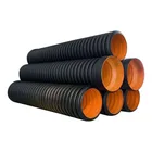 double wall corrugated hdpe pipe plastic pipe drain tube PE Culvert for agricultural subsurface drainage