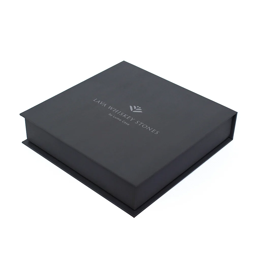vintage book shape wine tools packing grey magnetic gift box