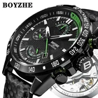 BOYZHE brand luxury good quality genuine leather skeleton men automatic mechanical wrist watch