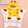 100% cotton terry reactive printed kids hooded poncho towel