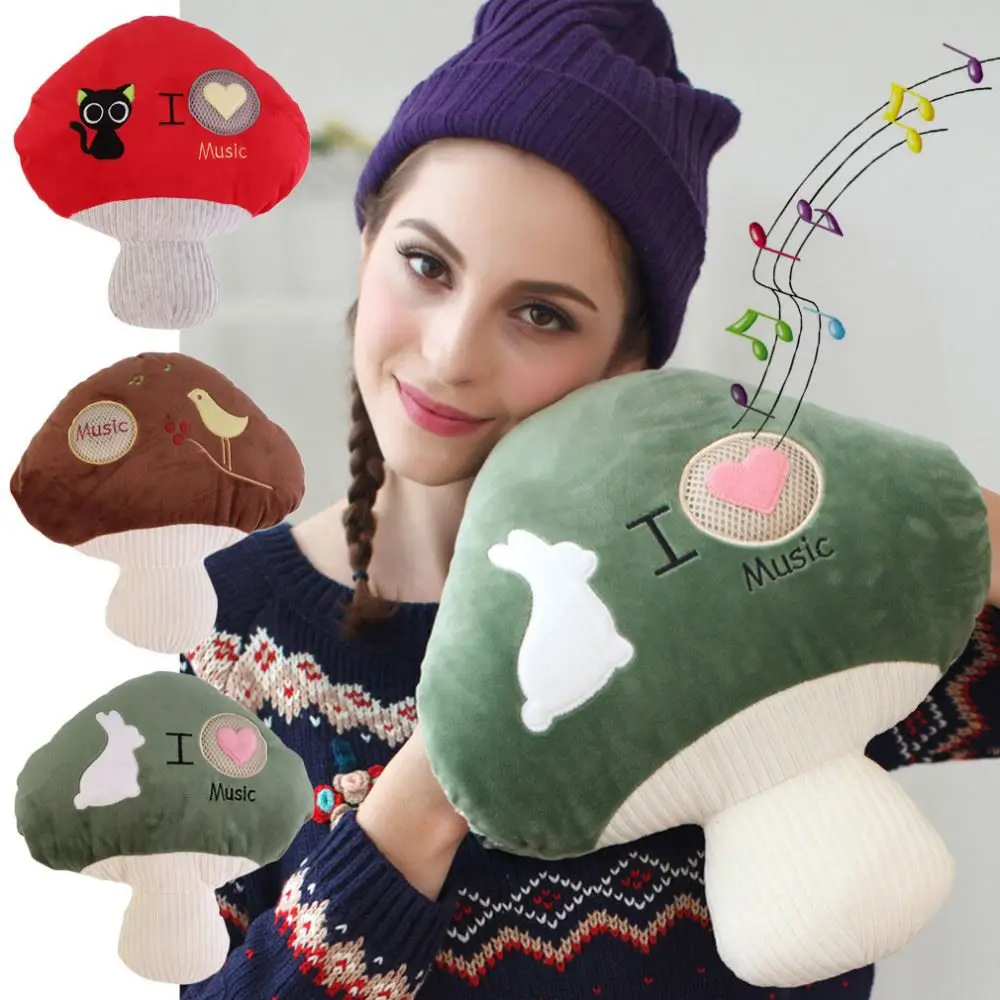 Mushroom Shape Soft Music Pillow mini Speaker for 3.5mm MP3/MP4 Music Device