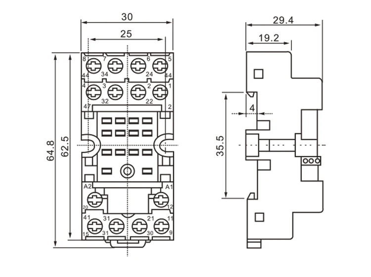 14pins my4 relay socket PYF14AEH, View my4 relay socket, LIRRD Product Details from Zhejiang