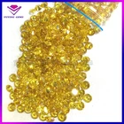 AAAAA grade golden yellow round cz beads for jewelry making