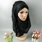 Muslim ZP Hot Sale 30 Colors Solid Color Muslim Jersey Head Wrap Hijab
