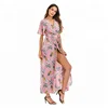 Women'S Pink Free Size Elegant Casual Summer Maxi Dress Woman