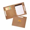 50 sheets of lined paper with universal recycling symbol printed on pages, sticky notepad