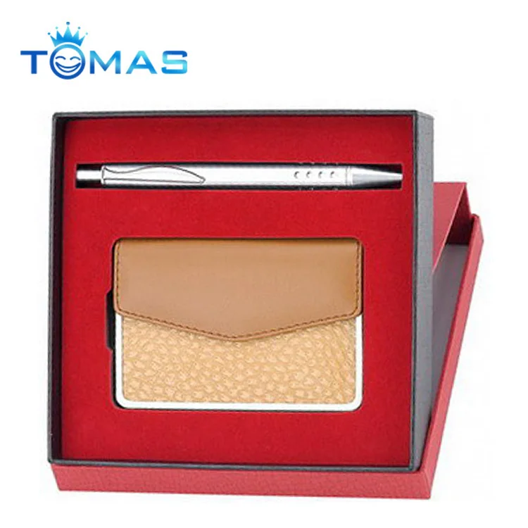 classic boxed gift set with metal ball pen and cheap business
