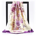 Scarf Twill Silk Material 100% Polyester Square Scarf