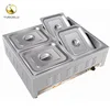 Multifunction Commercial Soup Bain Marie And Food Warmer For Sale With 4 Pans For Fast Food Restaurants