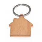 New model guangzhou wooden house keychain key ring+ornament decorations wooden craft keychain