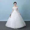Fancy off shoulder wedding gown design Lace ball gown wedding dress