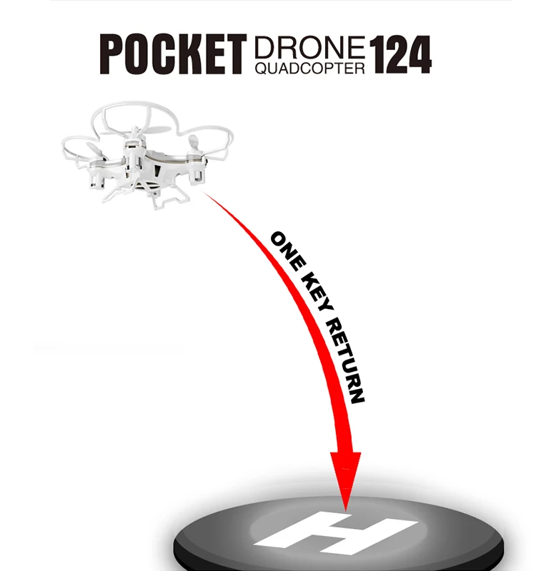 8. SBEGO_124_White_Pocket_Drone_One_Key_Switch_Controller_USB_Charger_Mini_RC_Quadcopter_RTF