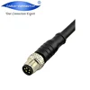 M8 waterproof electrical sensor cable, B code m8 5pin straight lan cable