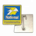 Custom square hard enamel metal pin badge
