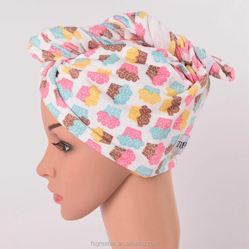 Printed Microfiber Hair Turban