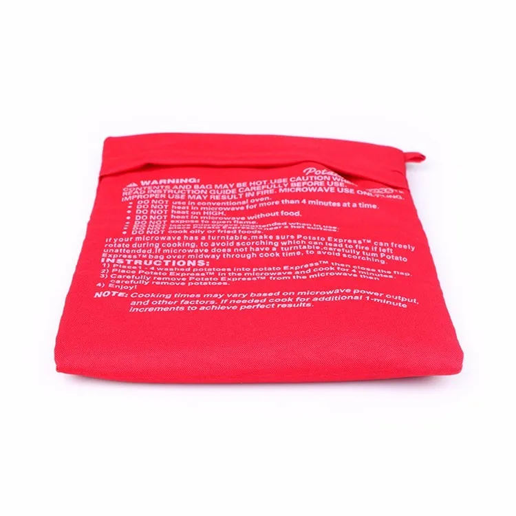 2 Pcs/Lot Oven Microwave Baked Red Potato Bag For Quick Fast( cook 8 potatoes at once ) In Just 4 Minutes Washed Potato Bags